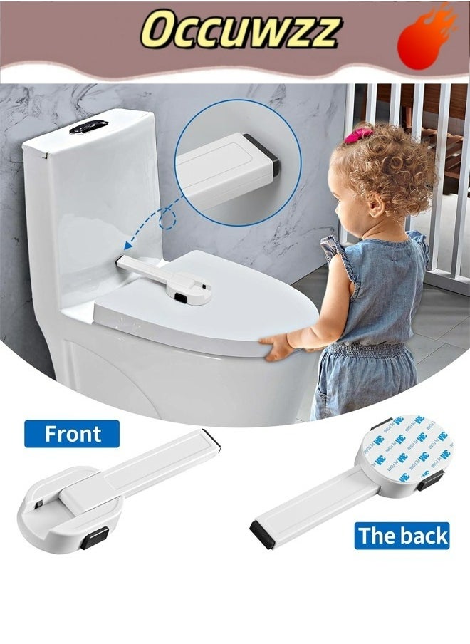 Occuwzz Baby Safety Locks 5 PCS Proof Easy to Install No Tools Required for Drilling White Childproof for Toddlers  Kids White Door Locks for Baby  - Image 1