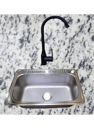 Stainless Steel Kitchen Sink (Basin 50 V80 + Drain+mixer)