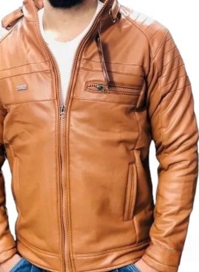 Leather Jacket Tan  - Image 2