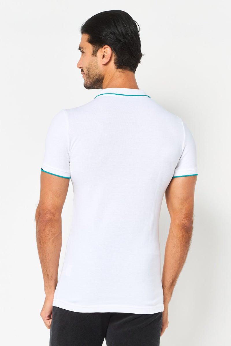 PUMA Men Sportswear Fit Short Sleeve Outdoor Polo Shirt, White - Image 4