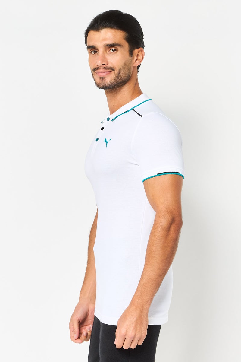 PUMA Men Sportswear Fit Short Sleeve Outdoor Polo Shirt, White - Image 2