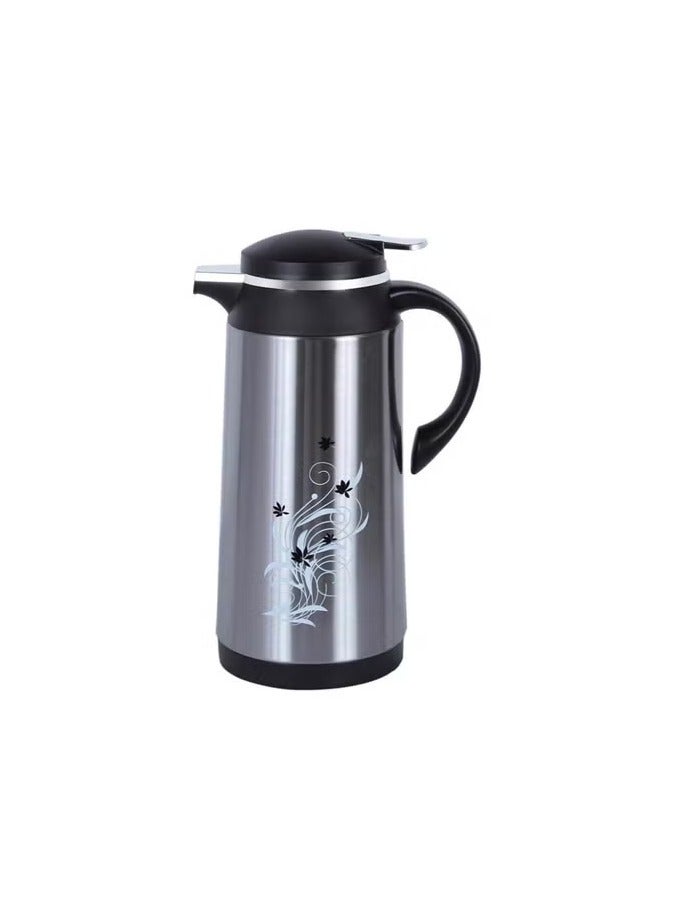 Home thermos thermos, 1.9 liters, stainless steel and glass interior - Image 1