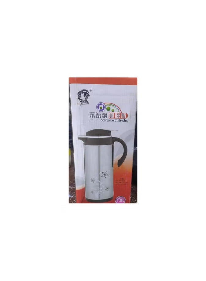 Home thermos thermos, 1.9 liters, stainless steel and glass interior - Image 3