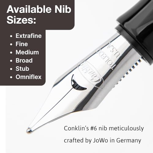 Conklin Duragraph Fountain Pen Orange Nights - Broad Nib, Elegant Writing Instrument with Bold Orange Finish - Image 3