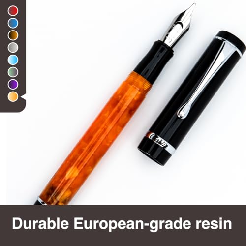 Conklin Duragraph Fountain Pen Orange Nights - Broad Nib, Elegant Writing Instrument with Bold Orange Finish - Image 2