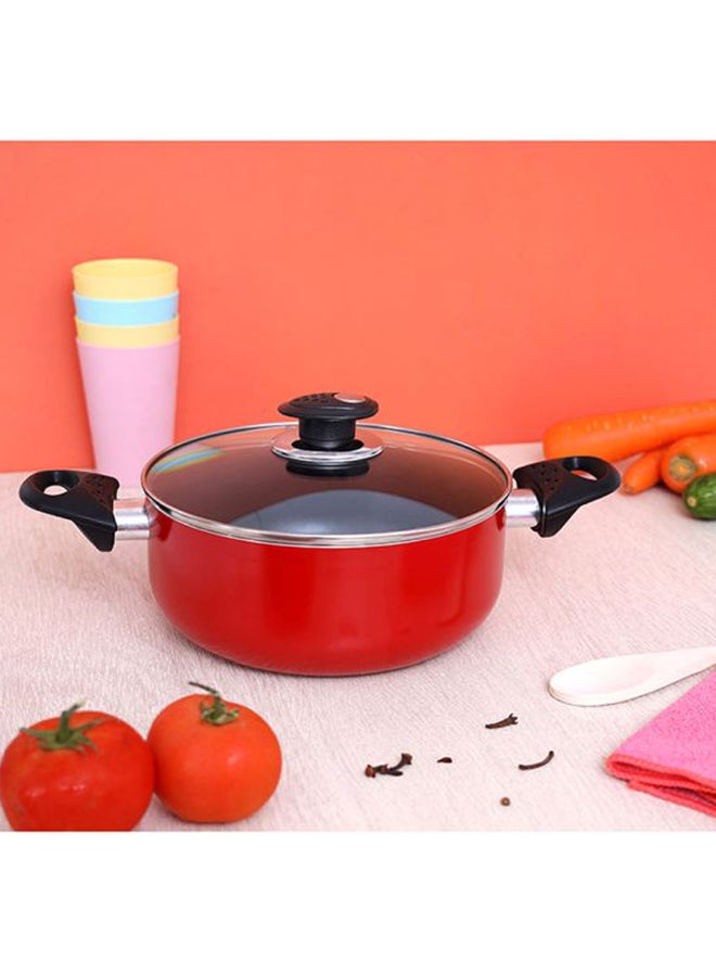 Royalford Casserole With Glass Lid Red 20cm - Image 3