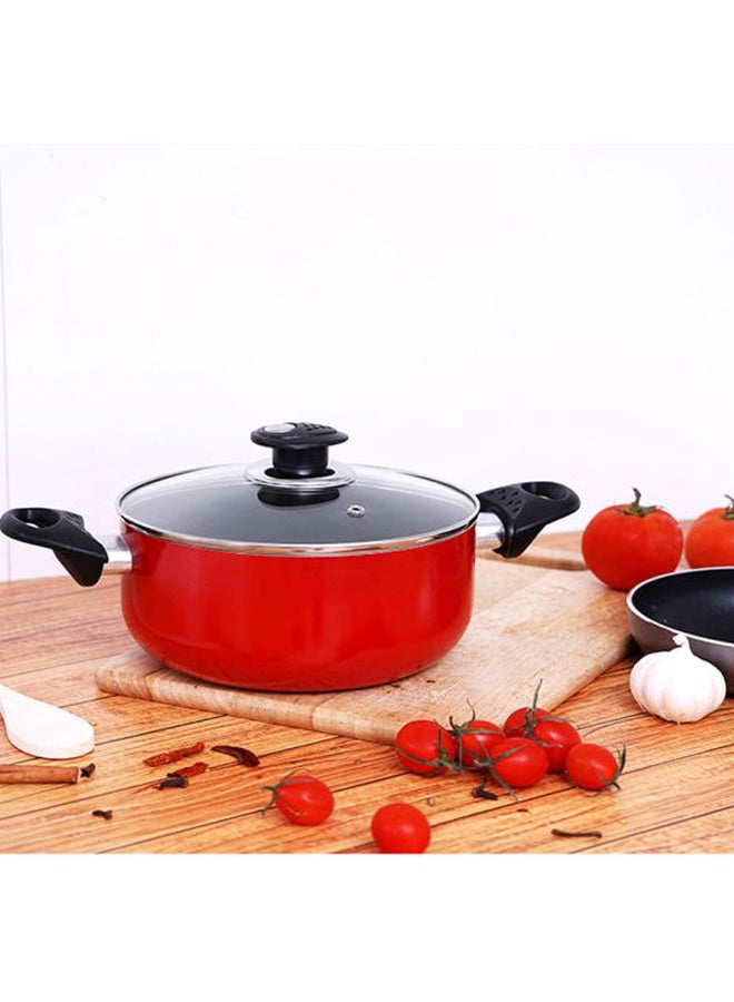Royalford Casserole With Glass Lid Red 20cm - Image 2
