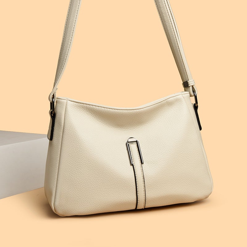 New Textured Pebble Grain Shoulder Bag Crossbody Tote for Women - Image 1
