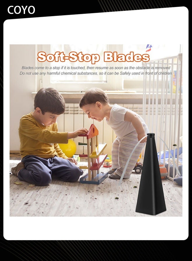 COYO Free Bug Fan Fly Deterrent with Holographic Blades to Clear Bugs, Mosquitoes, and Flies, Battery Powered Fly Fan - Image 4