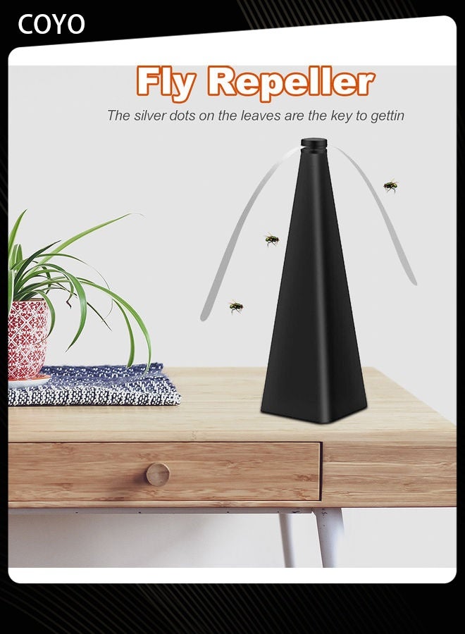 COYO Free Bug Fan Fly Deterrent with Holographic Blades to Clear Bugs, Mosquitoes, and Flies, Battery Powered Fly Fan - Image 2