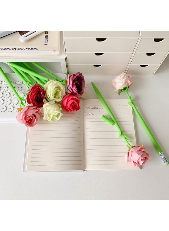 مجموعة من 6 أقلام حبر سيليكون أنيقة على شكل وردة. 0.5 مم - Image 2