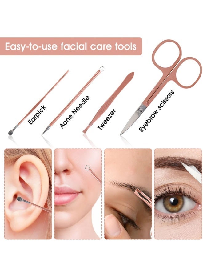 Portable Nail Clipper And Beauty Tool Set, Rose Gold Stainless Steel 12-In-1 Nail Art Set, Comes With A Pink Leather Bag, Suitable For Home, Workplace, Outdoor Travel, Gifting, And Beauty Salons. - Image 5