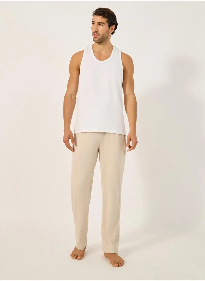 ستايلي Pack of 2 - Solid Open Hem Pyjama with Drawstring