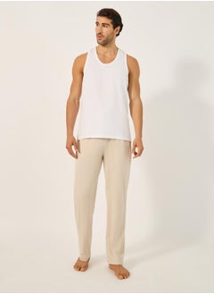 Styli Pack of 2 - Solid Open Hem Pyjama with Drawstring  - Image 3