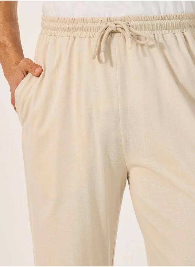 ستايلي Pack of 2 - Solid Open Hem Pyjama with Drawstring