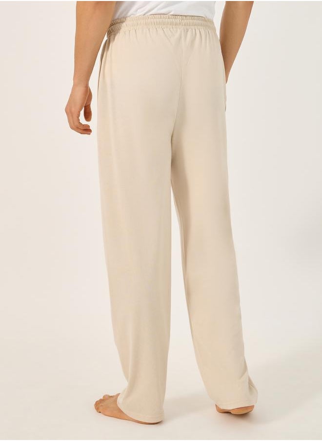 Styli - Pack of 2 - Solid Open Hem Pyjama with Drawstring - Image 1
