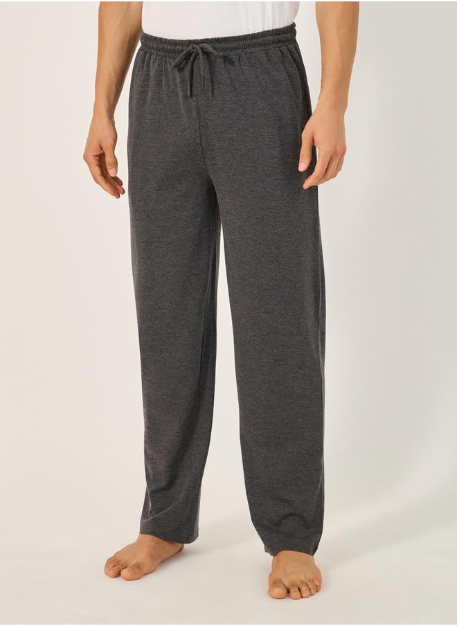 Styli - Pack of 2 - Solid Open Hem Pyjama with Drawstring - Image 1