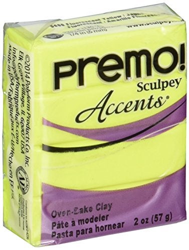 Sculpey Sculpey Premo Clay, Fluorescent Yellow  - Image 1