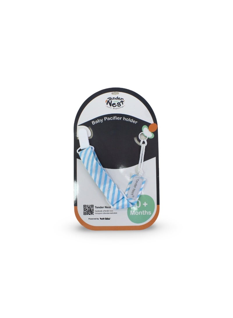 Tender Nest Baby Pacifier Holder 0m+ – Striped Print - Image 1