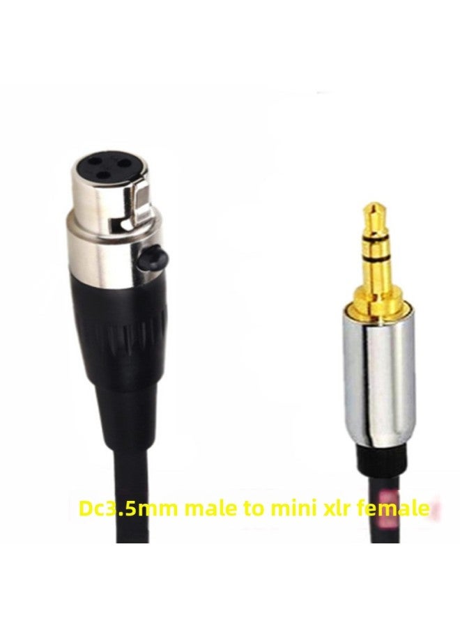 3.5mm Stereo Audio Mini XLR Female 1/8 TRS To 3 Pin Mini XLR Female Headphone Audio Cable-Color:0.5 M DC3.5mm Female To Mini Cannon Female - Image 2