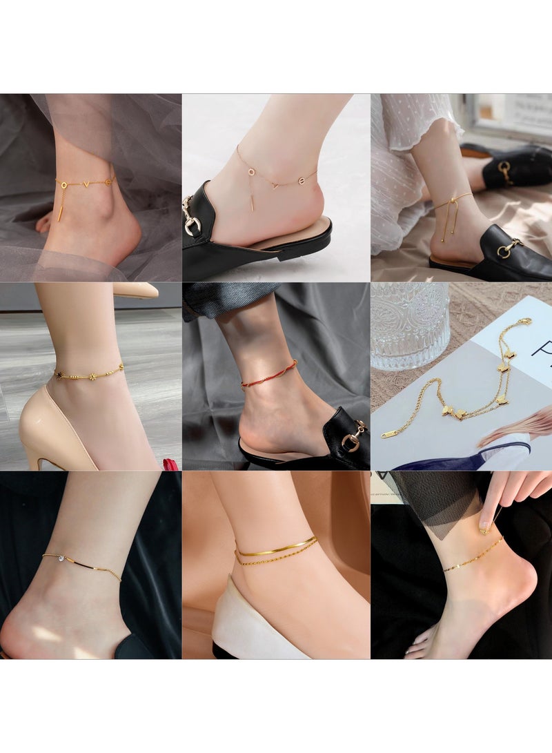 Ucanbe Elegant Women’s Anklet – LOVE, Daisy, Butterfly, Red Rope & More Styles | Adjustable & Stylish - Image 1