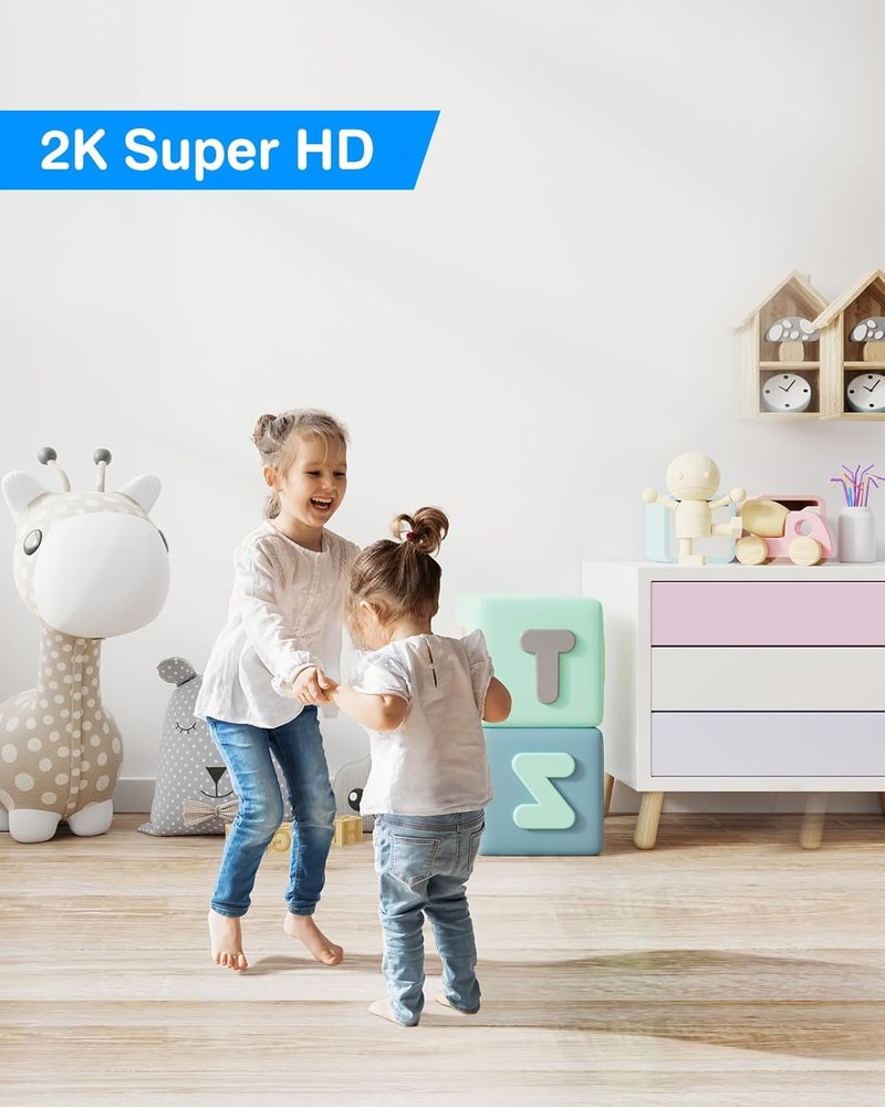 ANNKE 2K Indoor Security Camera Wireless, 360°Pan/Tilt Baby & Pet Monitor Wifi Camera for Home with Two-Way Audio, Night Vision, Smart Human/Sound Motion Detection, Cloud/SD Storage, Works with Alexa - Image 2