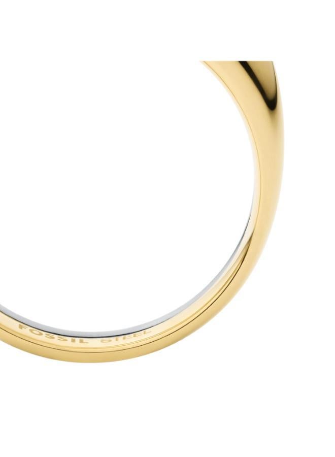 فوسيل خاتم ستانلس ستيل بلونين قابل للتكديس - Image 4