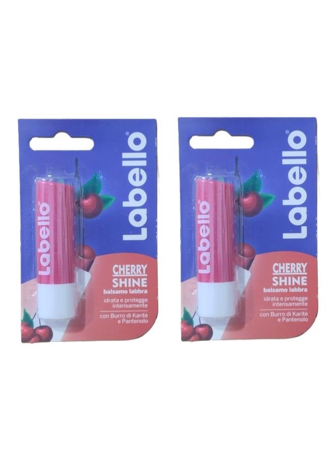 Labello 2 Pcs Labello Cherry Shine Lip Balm 4.8Gm - Image 1