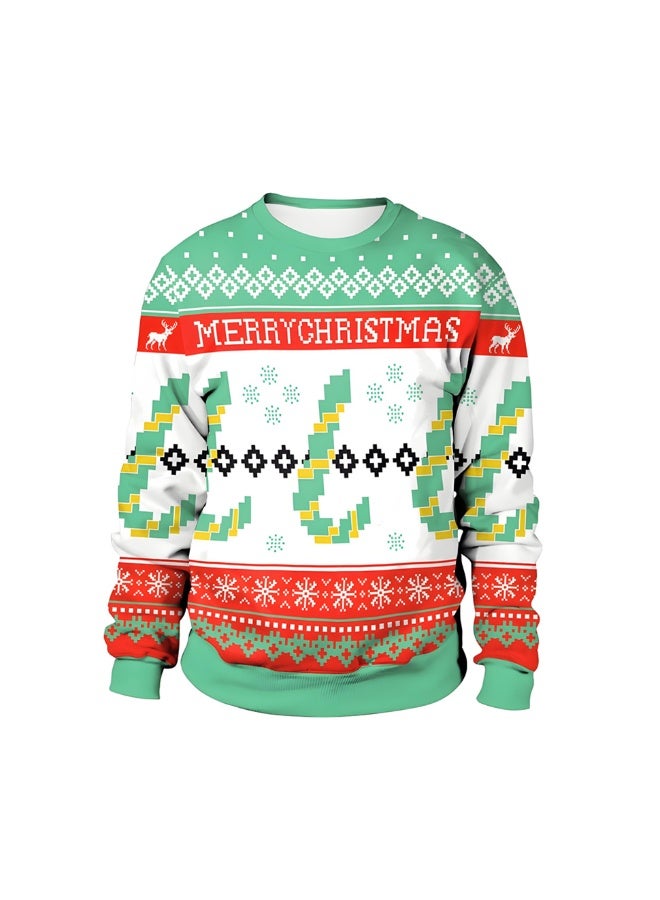 إسكدنيا جنس واحد عيد الميلاد القفز سترة مطبوعة سترة سترة الخريف الشتاء قمم الملابس - Image 1