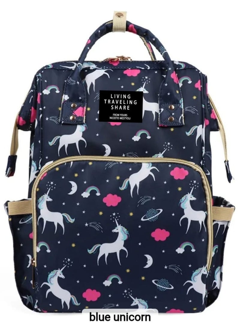 Generic - Baby diaper bag, waterproof, suitable for carrying all baby items, with an attractive design and high quality (Nevy Blue) - Image 1