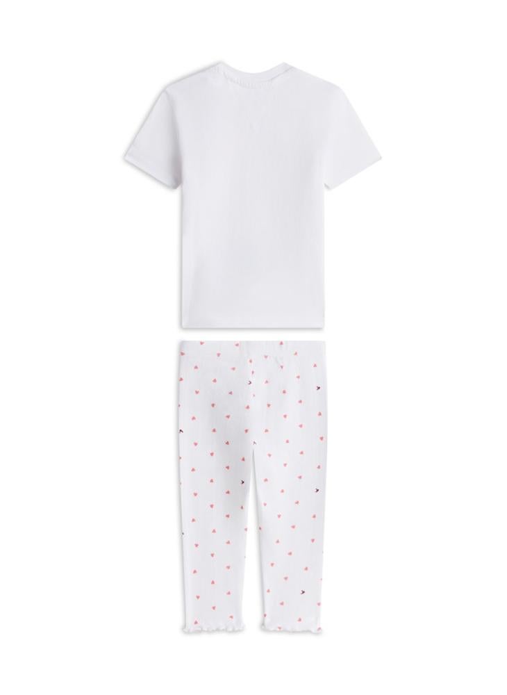 TOMMY HILFIGER Pointelle Print T-Shirt And Leggings Set - Image 2