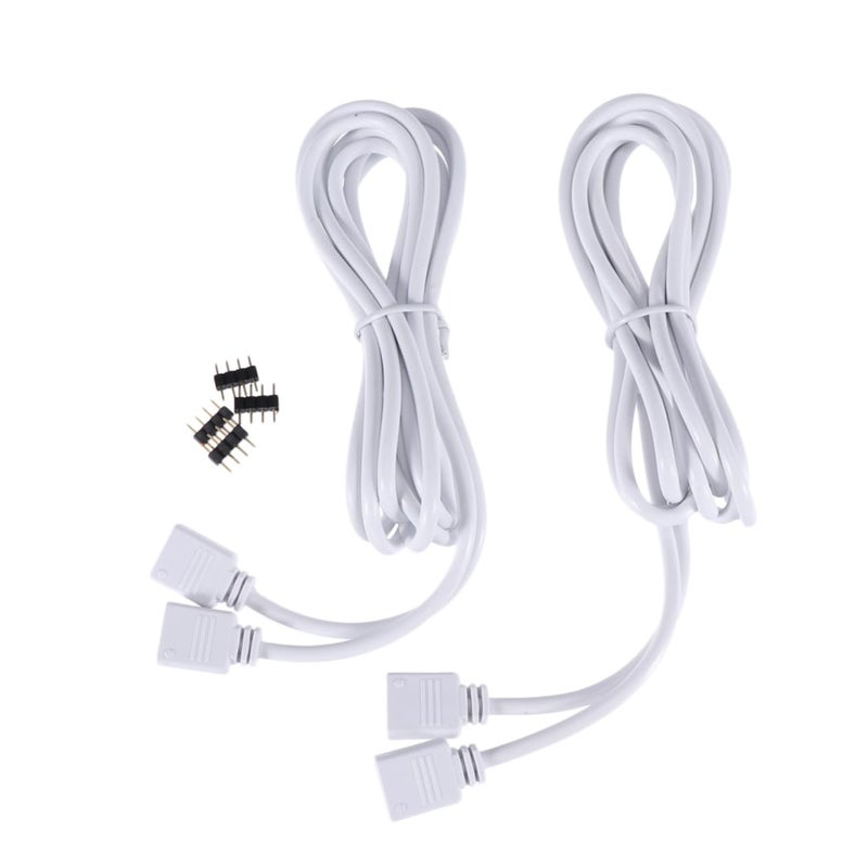 4 قطع كابل تمديد RGB مزدوج النهاية لإضاءة شرائط LED سهلة التركيب مع موصلات دبوسية - Image 1