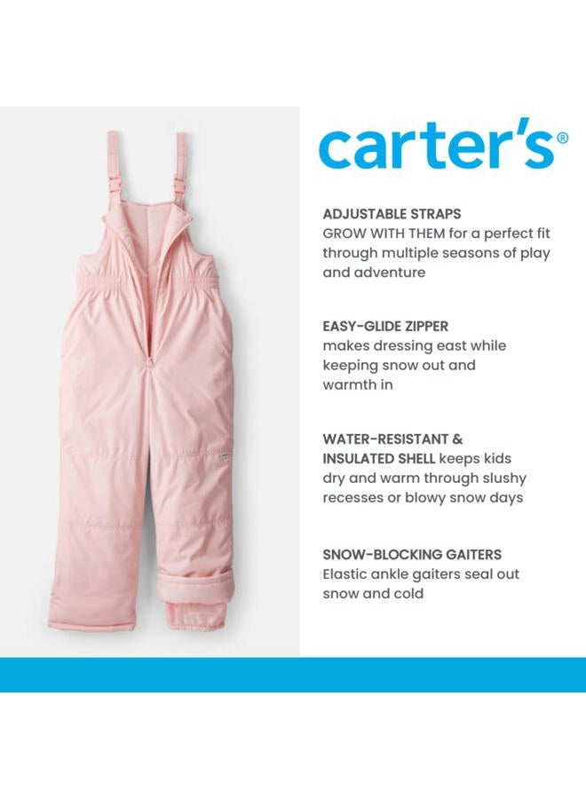 carter's Unisex Kids Insulated Snow Bib Snow-ver-all Ski Pants, Turquoise, 2 Years - Image 4