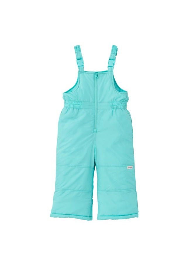 carter's Unisex Kids Insulated Snow Bib Snow-ver-all Ski Pants, Turquoise, 2 Years - Image 1