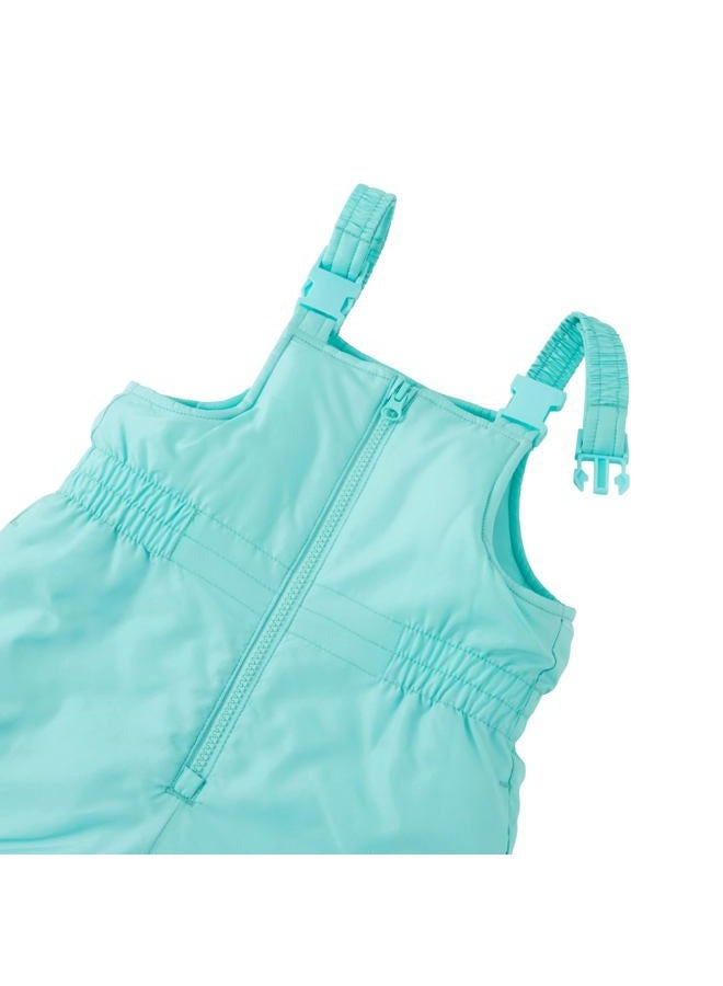 carter's Unisex Kids Insulated Snow Bib Snow-ver-all Ski Pants, Turquoise, 2 Years - Image 3