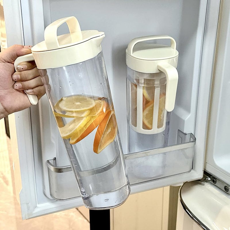 SUPVOX Supvox® 1100ml Glass Jar with Handle Portable Coffee Cup Food-grade PP Cold Brew Iced Coffee Maker with Filter Iced Coffee Maker  - Image 4