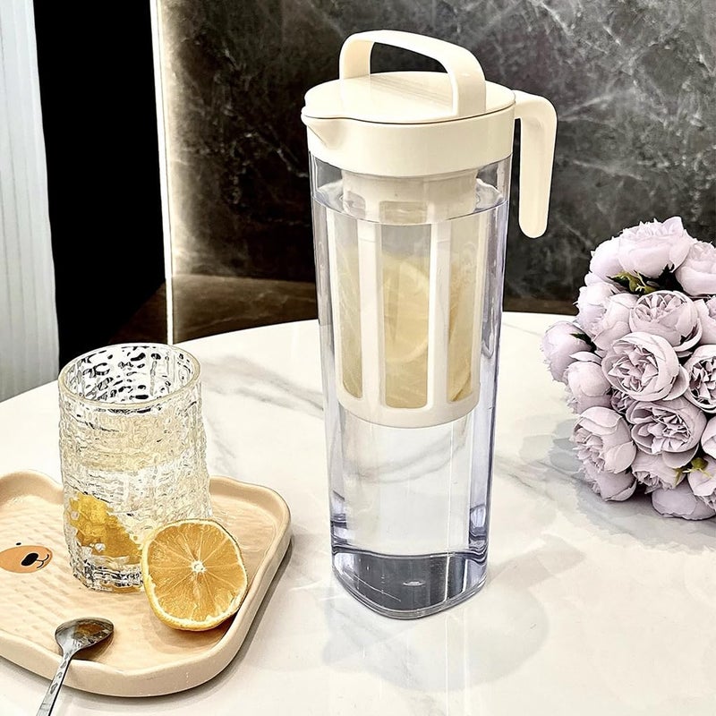 SUPVOX Supvox® 1100ml Glass Jar with Handle Portable Coffee Cup Food-grade PP Cold Brew Iced Coffee Maker with Filter Iced Coffee Maker  - Image 5