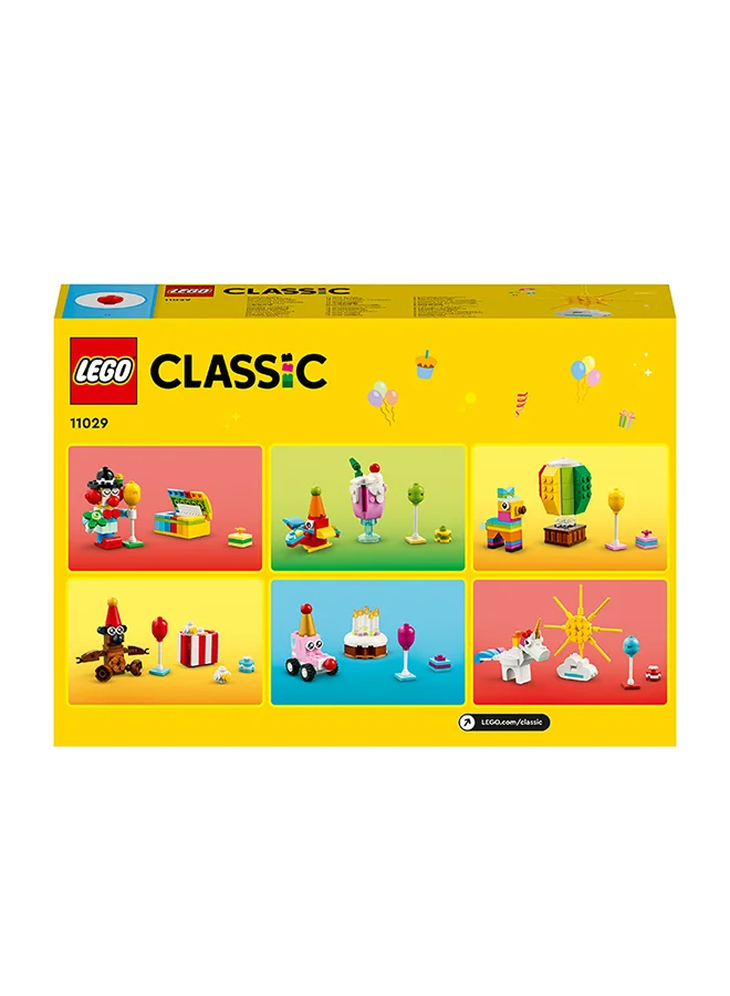 LEGO Classic Creative Party Box 11029 Building Toy Set; Create a Teddy Bear, Clown, Unicorn, Piñata, Rainbow, Cake, Popcorn, Balloons and More; Fun for All the Family to Share Together; For Ages 5+ (900 Pieces)