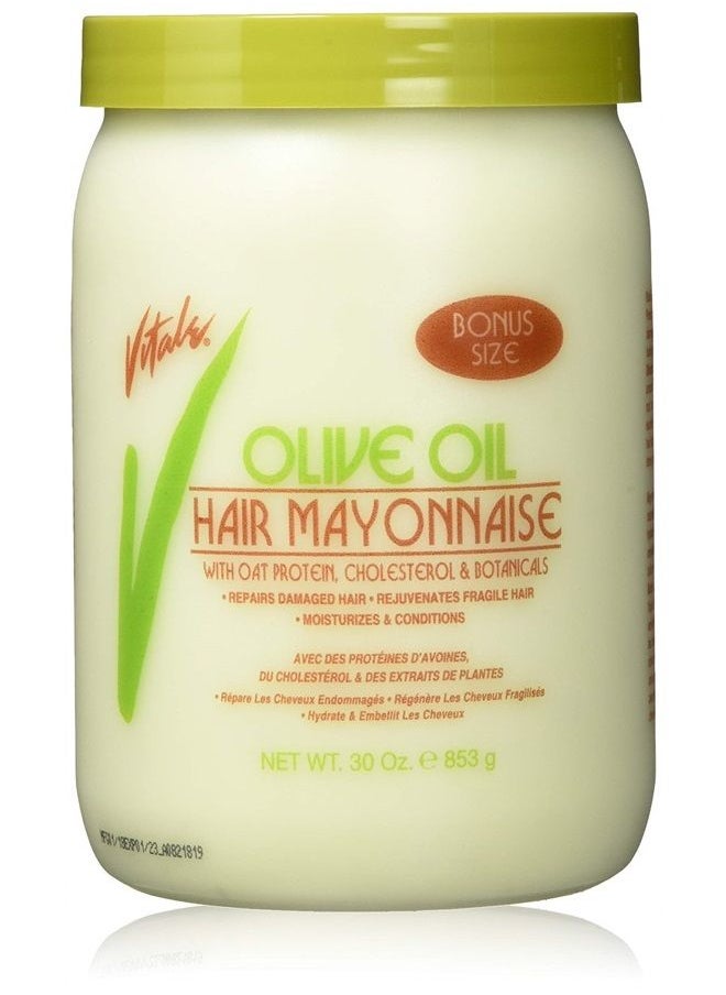 VITALE Vitale Olive Oil Hair Mayonnaise 30oz with Oat & Egg Protein and Vitamins - Good on Color & Thermal Treated Hair - for Dry & Damaged Scalp Men, Women & Kids -Moisturize and Condition  - Image 1
