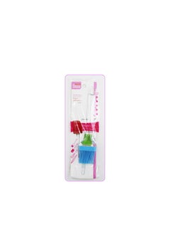 AL QADAH Colorful Silica Gel Brush Set with Clear Handles Mix Color Stylish Precision for Your Culinary Creations  - Image 3
