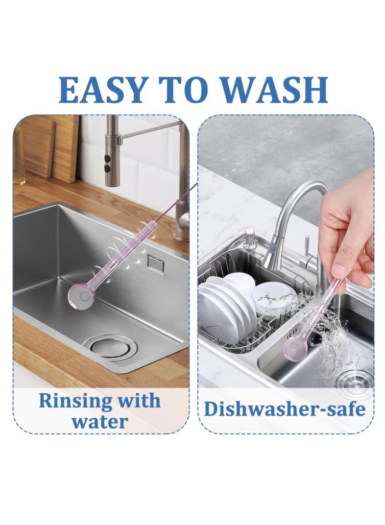 دي آند أل 8 قطع من القش الزجاجية تحطم مقاومة 4 بوصة قصيرة قابلة لإعادة الاستخدام القش الزجاجية مع تنظيف فرشاة غسالة صحون آمنة الشرب القش مثالية لعصير القهوة تصميم مقاوم للتكسر ملون - Image 2