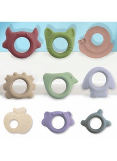 Baby Gum Animal Bracelet Food Grade Bite Boiled Baby Grinding Stick Teething Toy In Stock-Color:gray Blue-Specifications:⑥ Baby Elephant Tooth Gum