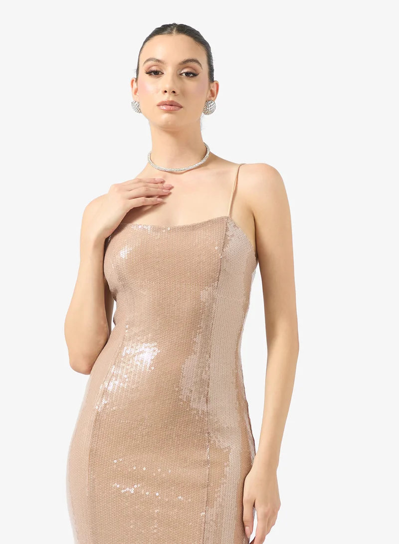 Ginger Boutique Strappy Sequin Embellished Dress