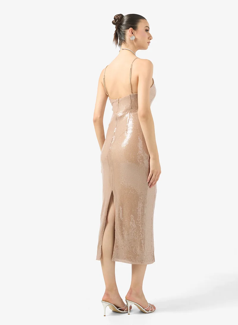 Ginger Boutique Strappy Sequin Embellished Dress