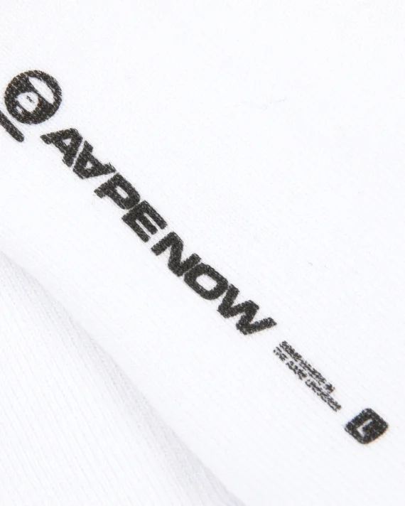 AAPE AAPENOW moonface logo striped socks