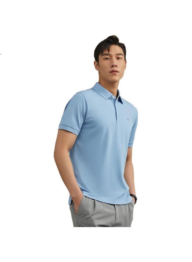 Youngor Men'S T-Shirt Summer Youth Men'S Business Casual Short Sleeve T-Shirt Vspc533066Ica Light Blue 2Xl - Image 2