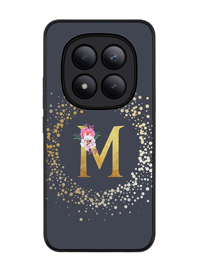 Stylizedd For Xiaomi Redmi Note 15 Pro+ / Poco M8 Pro Case,Slim fit Camera Protection, Shockproof Thin Phone cover  - Custom Monogram Floral - M  (Grey ) - Image 1