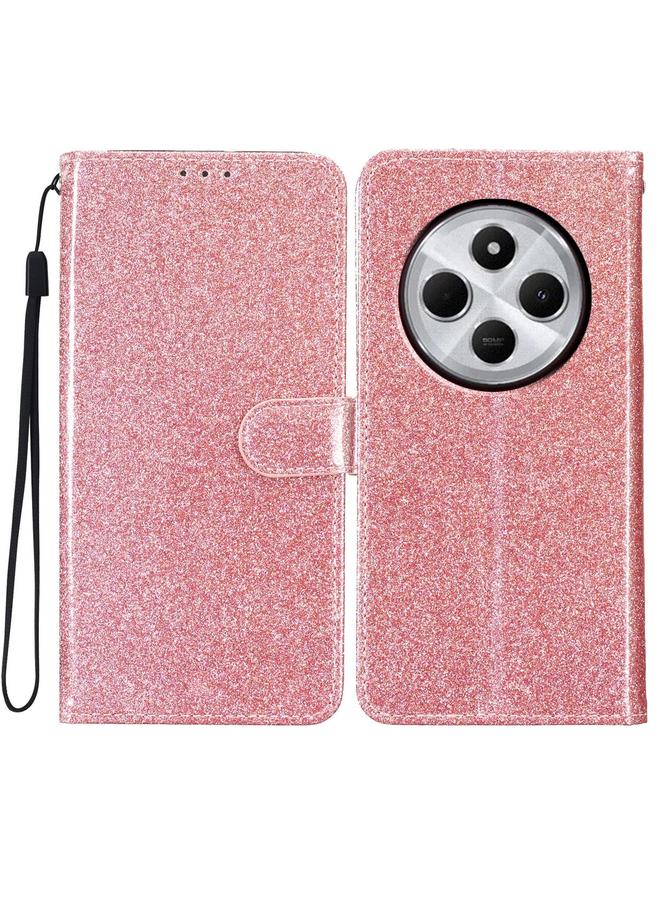 اس-توب جراب هاتف Redmi A4 5G من الجلد اللامع القابل للطي - Image 1