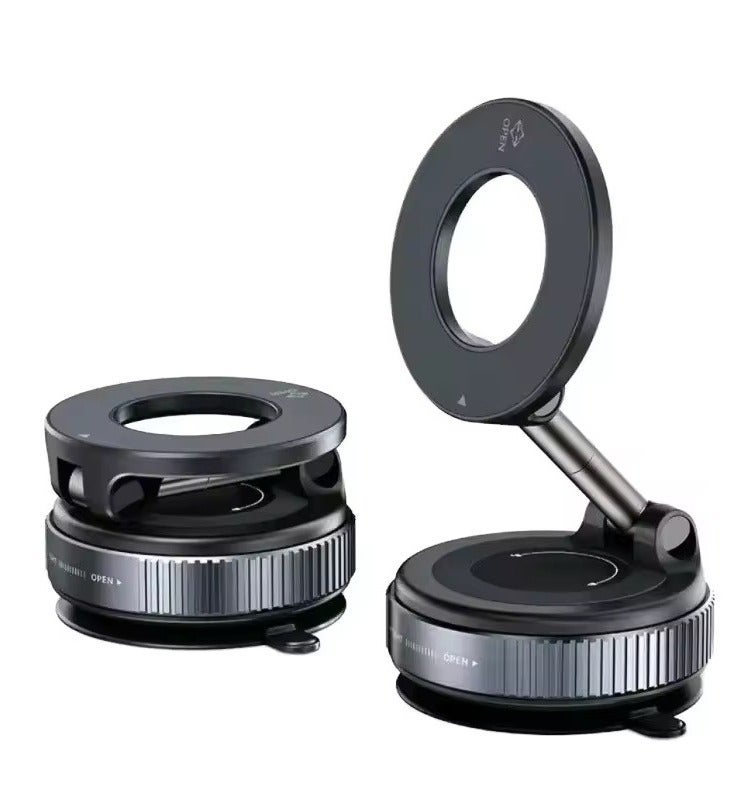 Jomo Store Magnetic Car Phone Holder 360° Rotatable – Strong Vacuum Suction Mobile Mount for Dashboard, Windshield & Desk - Image 1