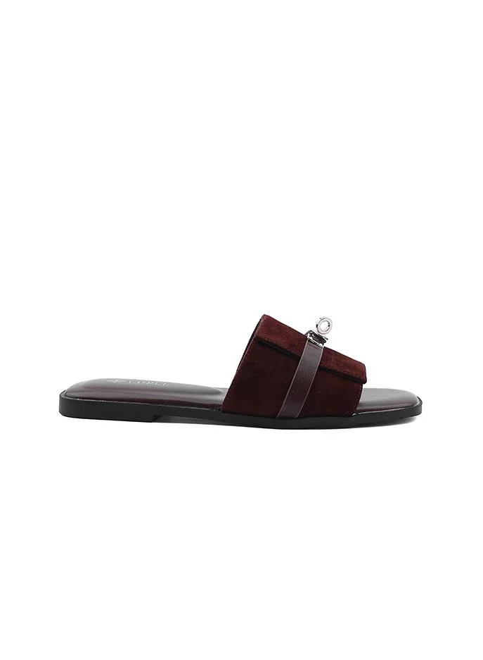 كابلي Flat Sandal – Deep Neutral Comfort